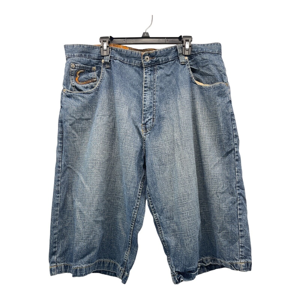 Evolution‎ Men's 40 Denim Relaxed Shorts Light Distressed Look
